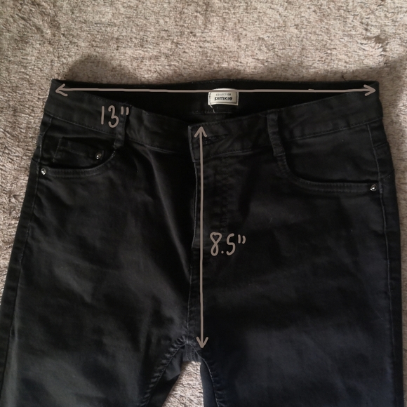 Black jeans | 7/8 | mid-raise waist - Picture 3 of 4